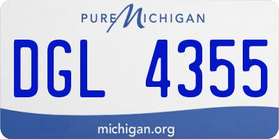 MI license plate DGL4355
