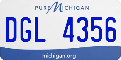 MI license plate DGL4356