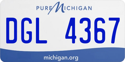 MI license plate DGL4367