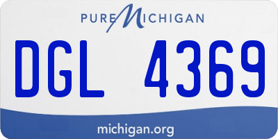 MI license plate DGL4369