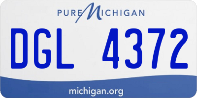 MI license plate DGL4372