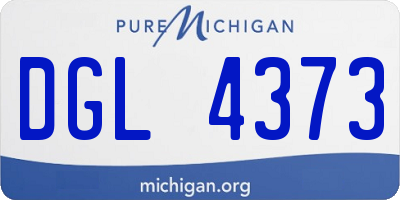 MI license plate DGL4373