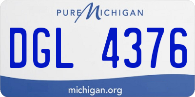 MI license plate DGL4376