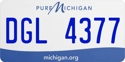 MI license plate DGL4377