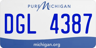 MI license plate DGL4387