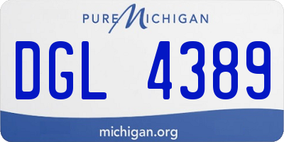 MI license plate DGL4389