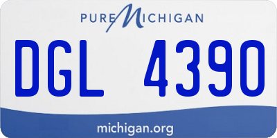 MI license plate DGL4390