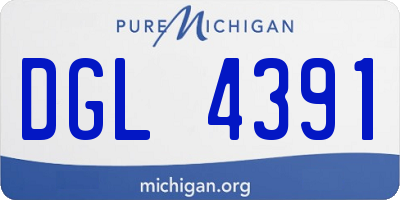 MI license plate DGL4391