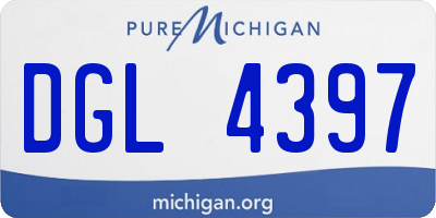 MI license plate DGL4397