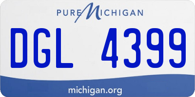 MI license plate DGL4399