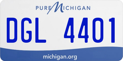 MI license plate DGL4401