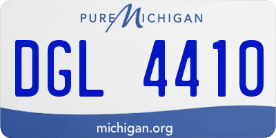 MI license plate DGL4410