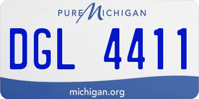 MI license plate DGL4411