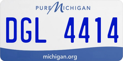 MI license plate DGL4414