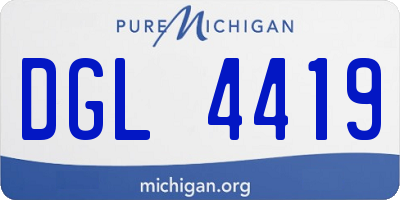 MI license plate DGL4419