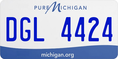 MI license plate DGL4424