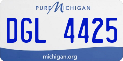 MI license plate DGL4425