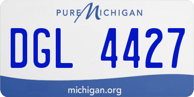 MI license plate DGL4427