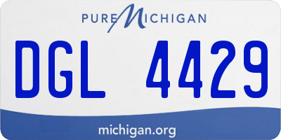 MI license plate DGL4429