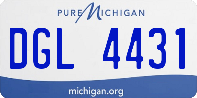 MI license plate DGL4431