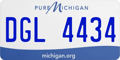 MI license plate DGL4434