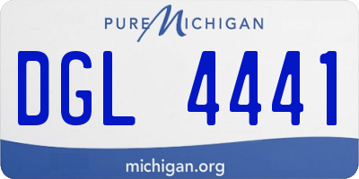 MI license plate DGL4441