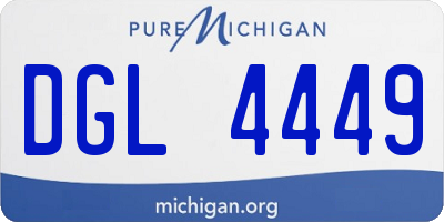 MI license plate DGL4449