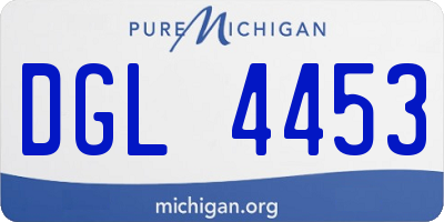 MI license plate DGL4453