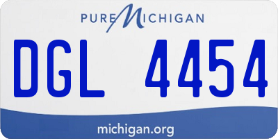 MI license plate DGL4454