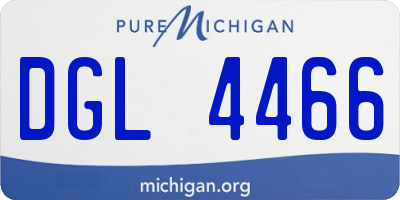 MI license plate DGL4466