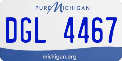 MI license plate DGL4467