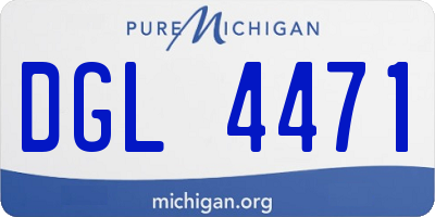 MI license plate DGL4471