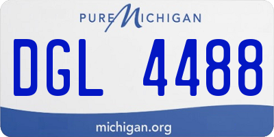 MI license plate DGL4488