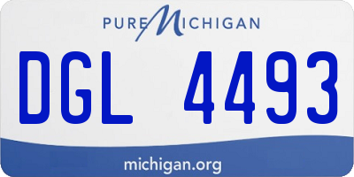 MI license plate DGL4493