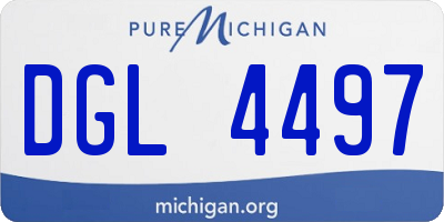 MI license plate DGL4497