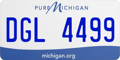 MI license plate DGL4499
