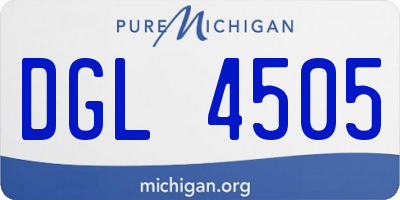 MI license plate DGL4505