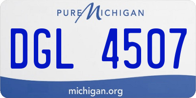 MI license plate DGL4507