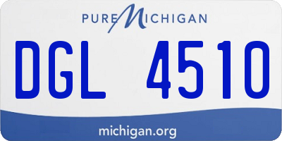 MI license plate DGL4510