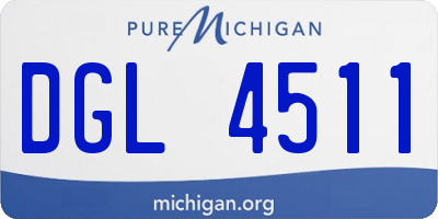 MI license plate DGL4511