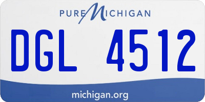 MI license plate DGL4512
