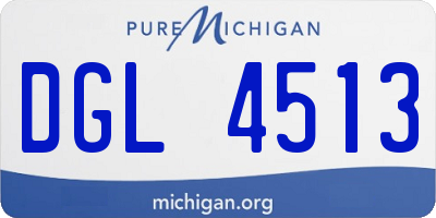 MI license plate DGL4513