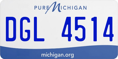MI license plate DGL4514