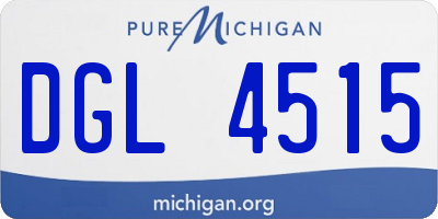 MI license plate DGL4515