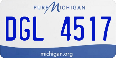 MI license plate DGL4517
