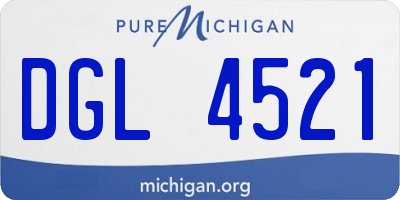 MI license plate DGL4521