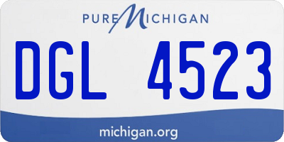 MI license plate DGL4523