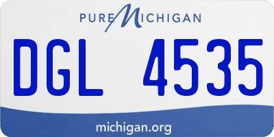 MI license plate DGL4535