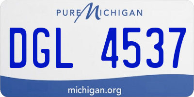 MI license plate DGL4537