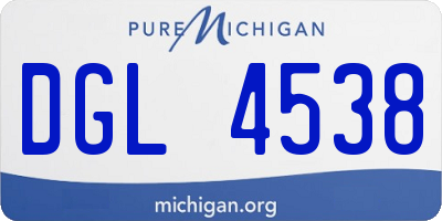 MI license plate DGL4538